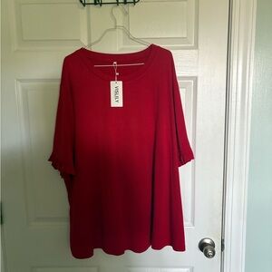 Maya Vibrant Red Blouse